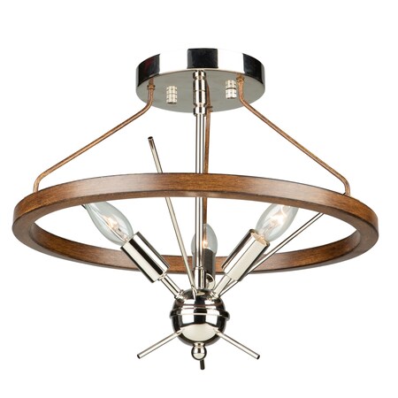 Artcraft Abbey AC11553PN Semi Flush AC11553PN